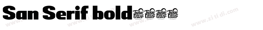 San Serif bold字体转换